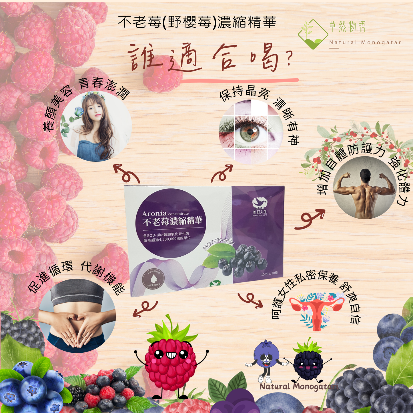 台灣 不老莓濃縮精華 (青春持續力必喝 14天亮采有感)